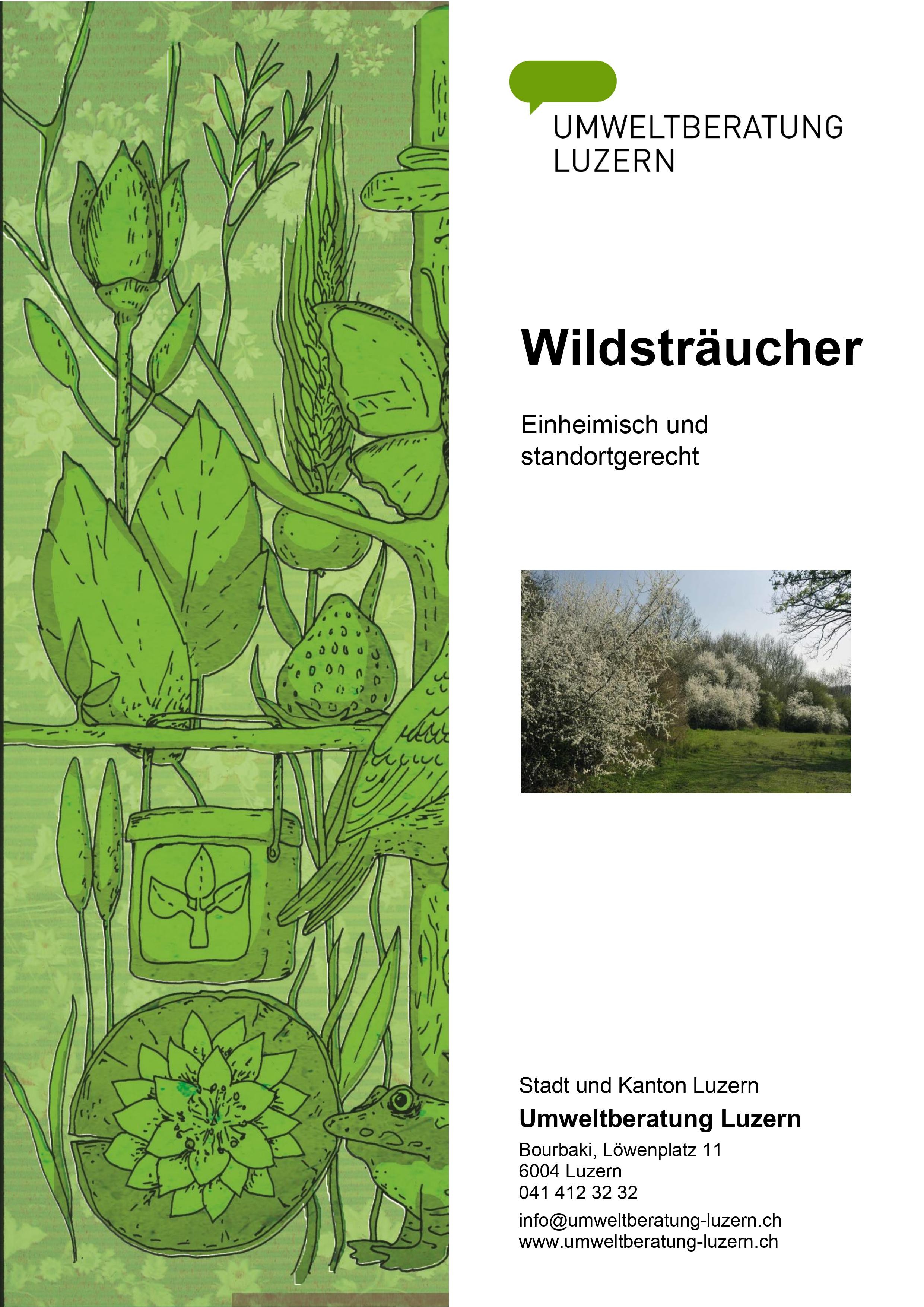 Titelblatt Wildsträucherbroschüre 