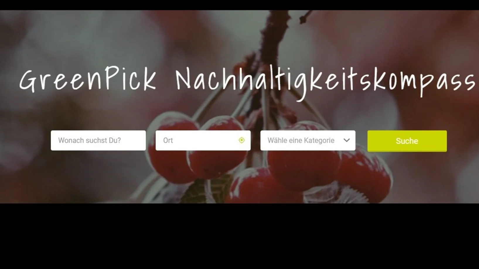 screenshot von greenpick.ch