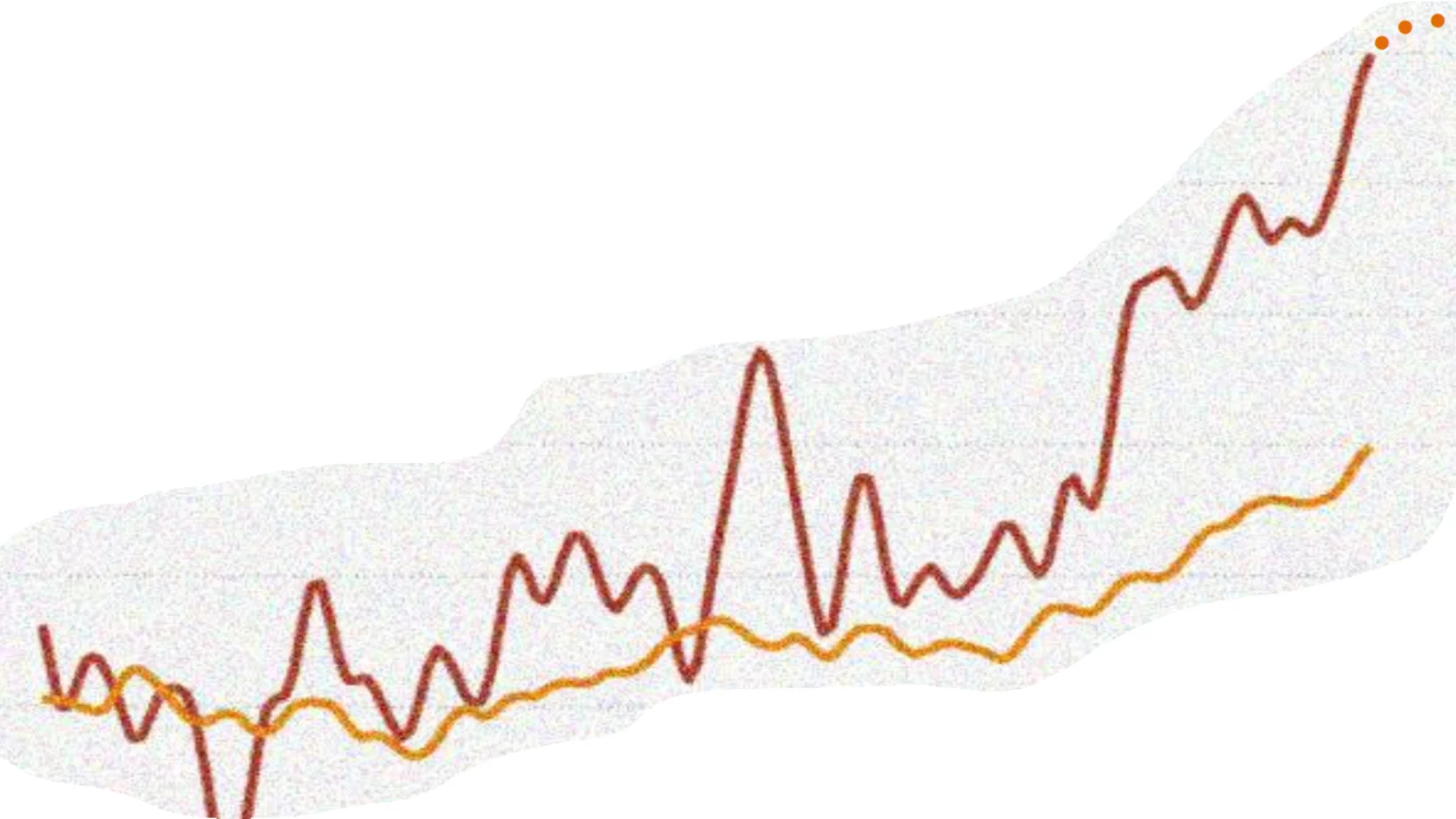 Grafik Ansteigende Kurve der Temperatur
