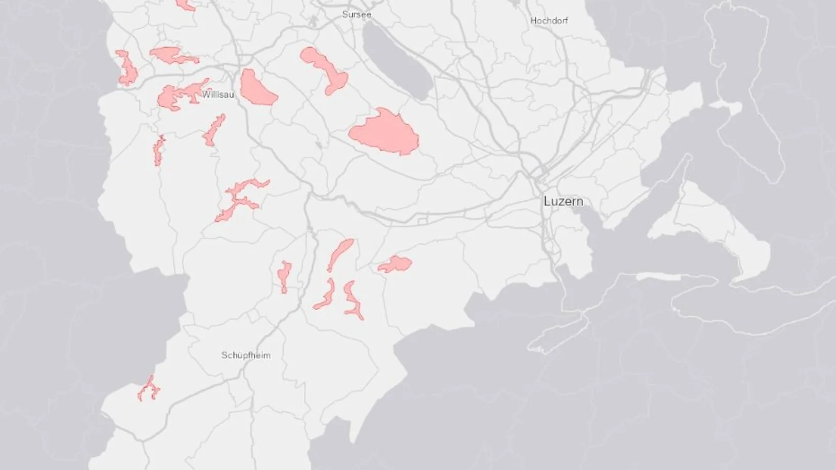 Karte von potenziellen Windenergie-Standorten