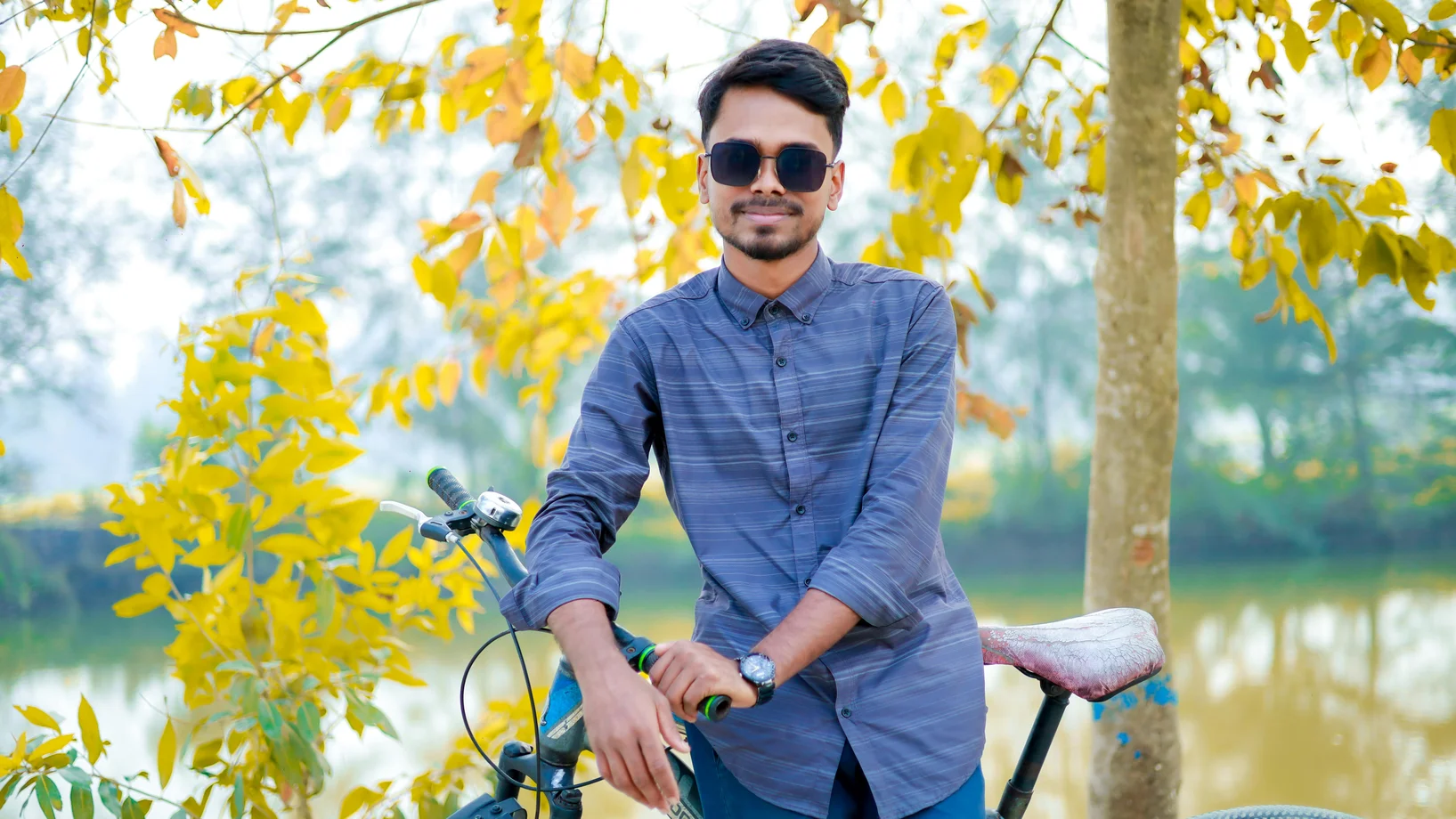 A man with a bike