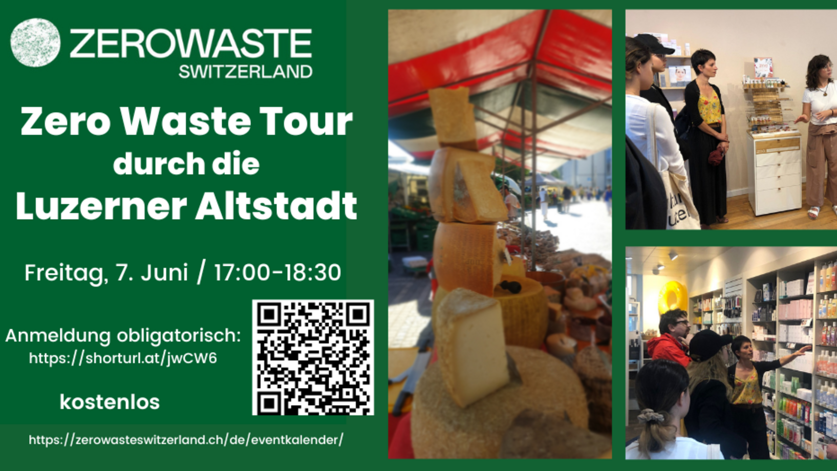 Komm mit und besuche mit uns spannende Geschäfte in der Luzerner Altstadt, die nach dem Motto weniger Abfall leben 