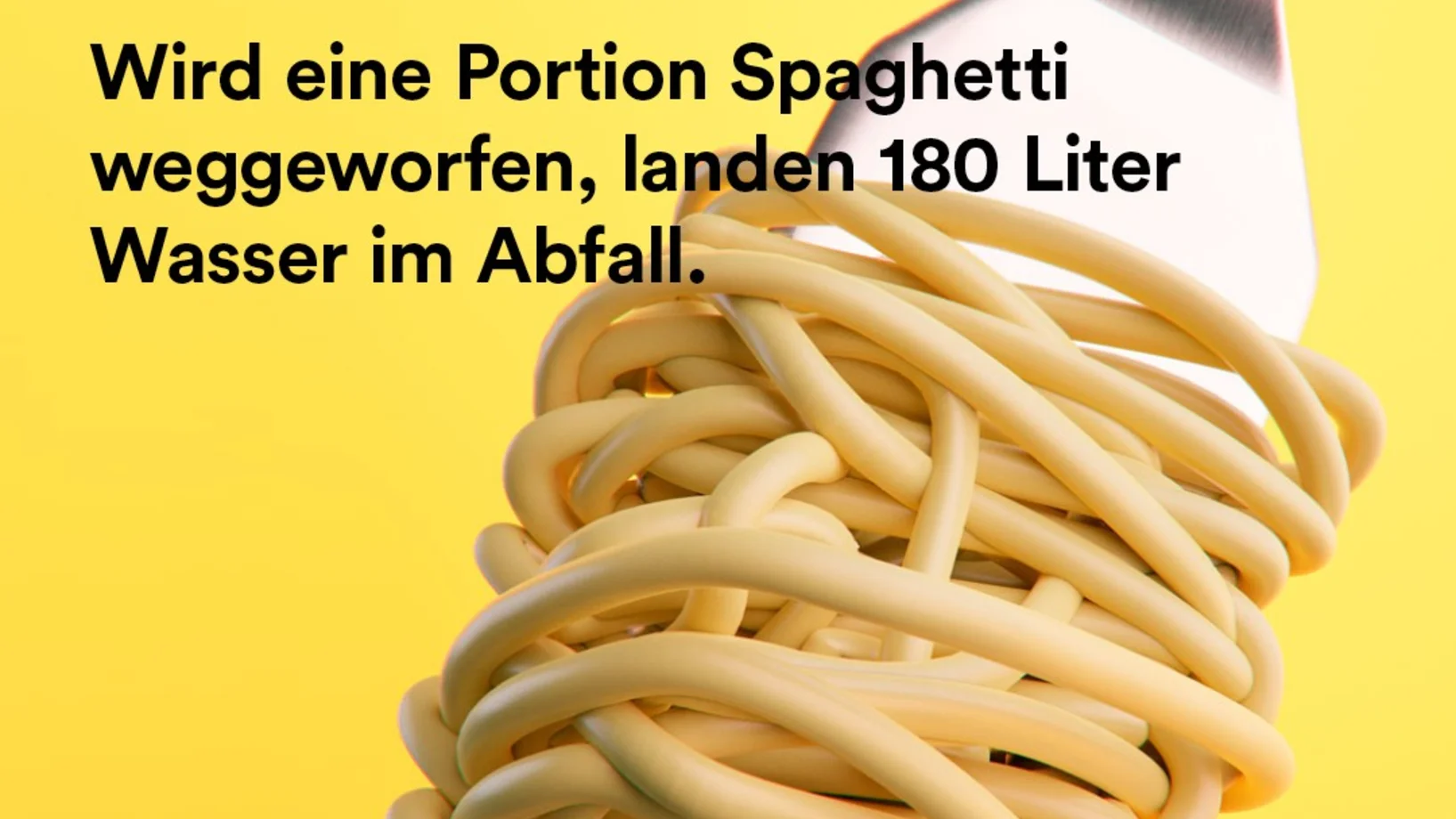 Spaghetti auf Gabel aufgewickelt