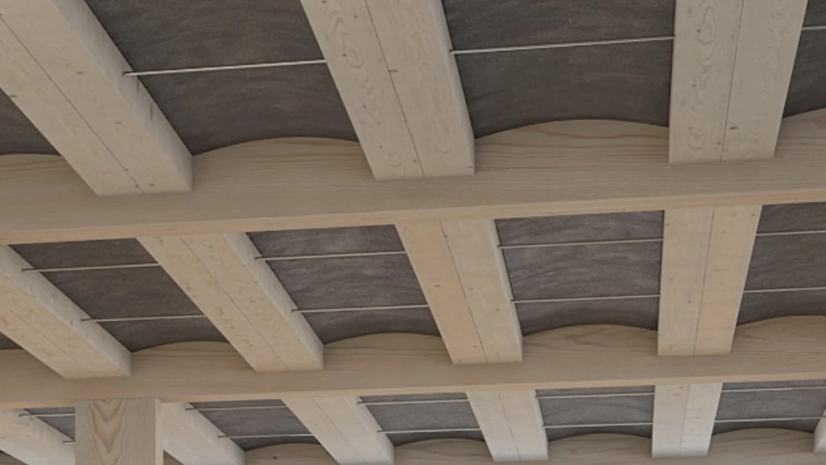 Decke aus Lehm und Holz