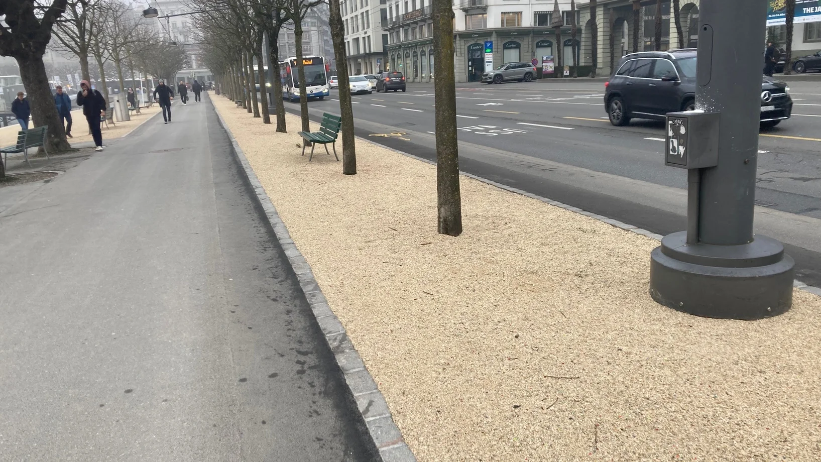 Asphaltbelag wurde durch Mergel ersetzt
