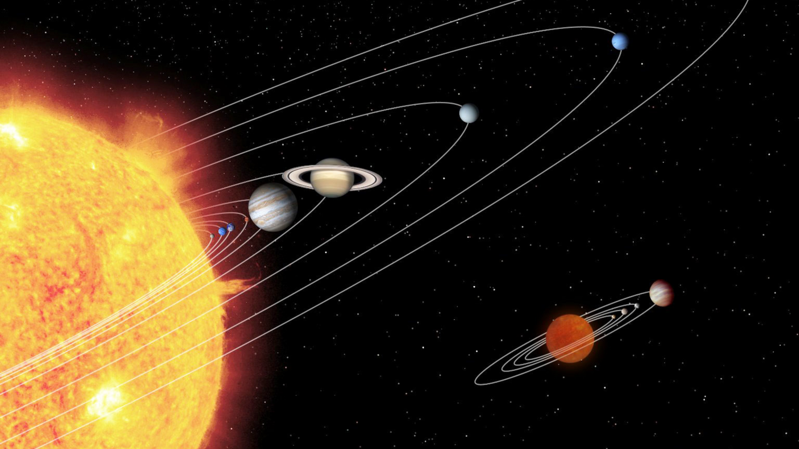Das Bild zeigt unser Sonnensystem