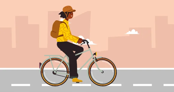 Person auf dem Fahrrad